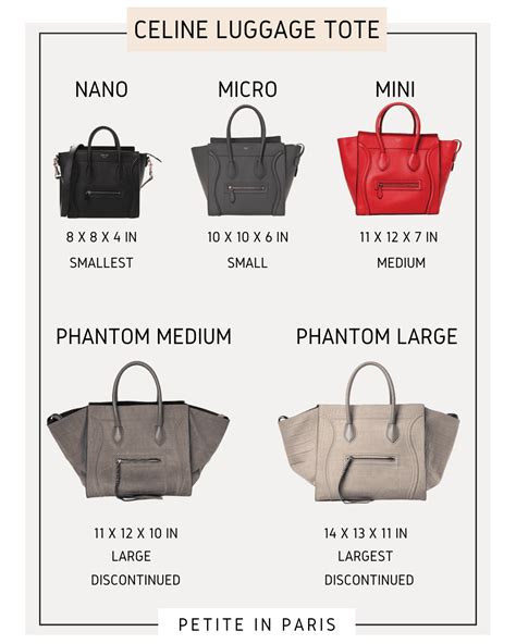 celine paris size chart|celine luggage bag.